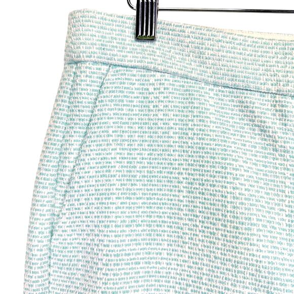 J.Crew Womens Tweed Pants Cropped Straight Leg Mint Green 10 Schoolboy Preppy - Picture 10 of 12